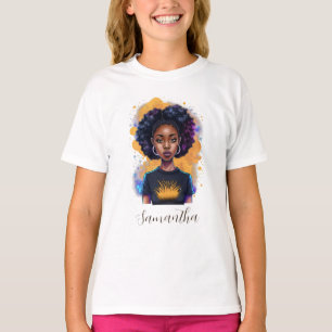 Burning Afro Woman T-Shirt