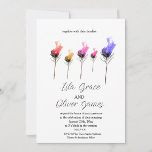 Burning Bloom Elegance Hochzeit Einladung