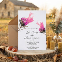 Burning Bloom Elegance Hochzeit Einladung