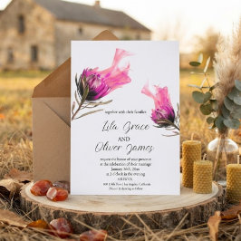 Burning Bloom Elegance Hochzeit Einladung