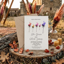 Burning Bloom Elegance Hochzeit Einladung