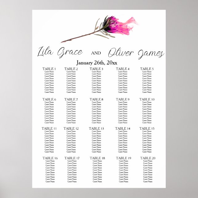 Burning Bloom Elegance Wedding Poster (Vorne)