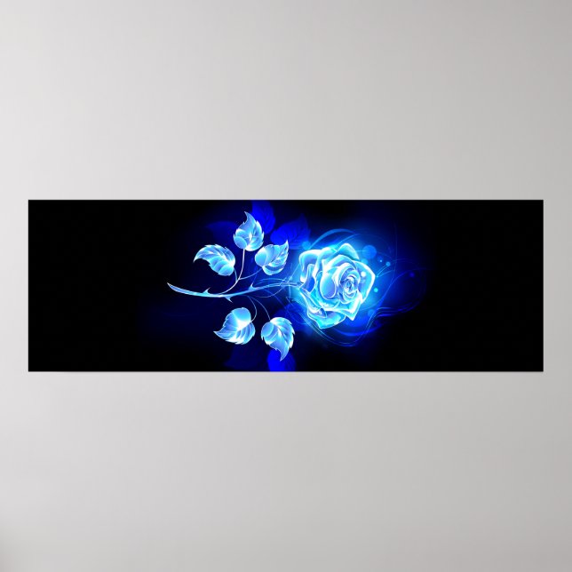 Burning Blue Rose Poster (Vorne)