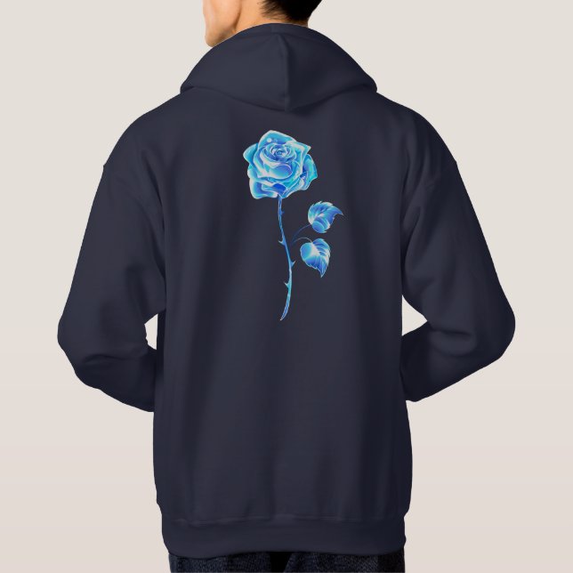 Burning Blue Rose Sweat - shirt à capuche (Dos)