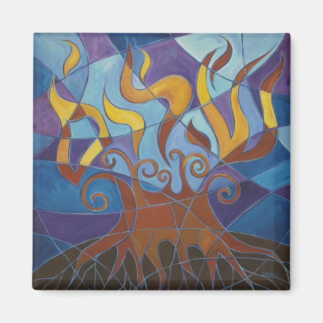 Burning Bush Mosaik II Magnet (Vorne)