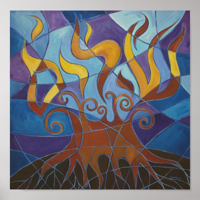 Burning Bush Mosaik II Print Poster (Vorne)