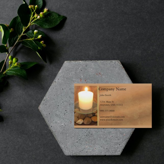 Burning Candle Business Card Visitenkarte (Von Creator hochgeladen)