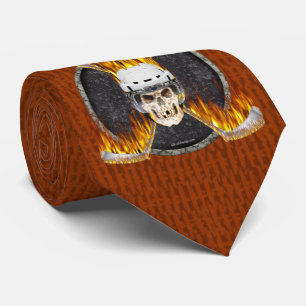 Burning Hockey Sticks Krawatte (dunkel)