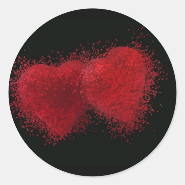Burning mit Liebe Runder Aufkleber (Vorderseite)