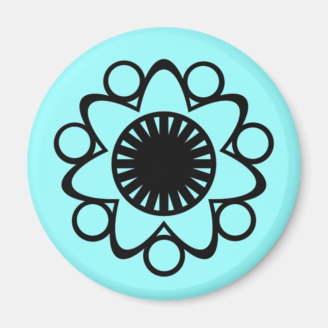 Burning mit Life Blume Magnet, Black Magnet (Vorne)