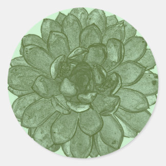 Burning Open - Grün und Blau Runder Aufkleber