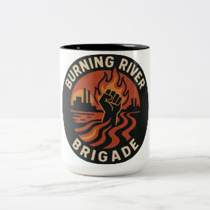 Burning River Brigade Kapuzenpullover Zweifarbige Tasse
