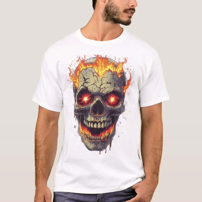 Burning Skull Inferno T-Shirt (Vorderseite)