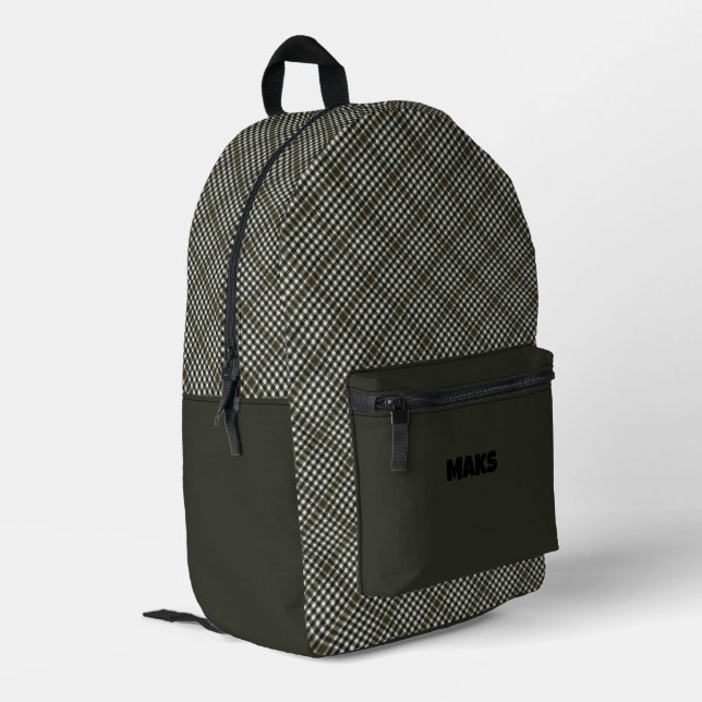 Burns Check Scottish Clan Tartan  Bedruckter Rucksack (Rückseitige Ecke links)