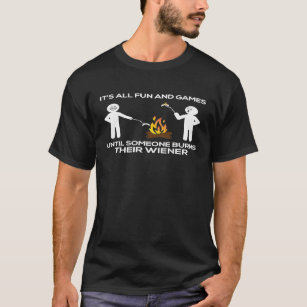 Burns Dackel Funny Camping Hot Dog Campfire T-Shir T-Shirt