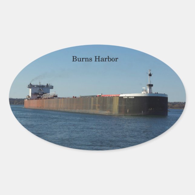 Burns Harbour-Aufkleber Ovaler Aufkleber (Vorderseite)