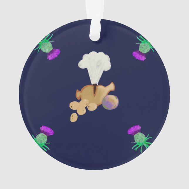 Burns Night Himmel bearbeitet Ornament (Rückseite)