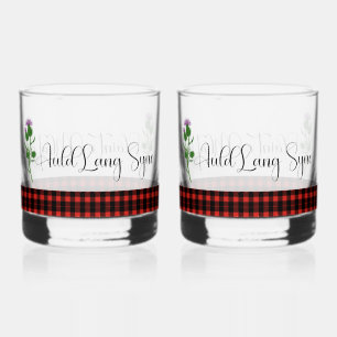 Burns Night Klassischer Schottischer Tartan Whiskyglas
