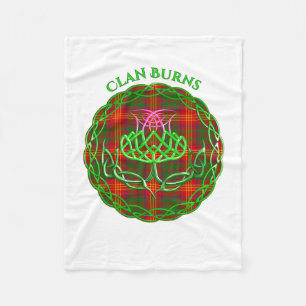 Burns Scottish Tartan Celtic Thistle Fleecedecke