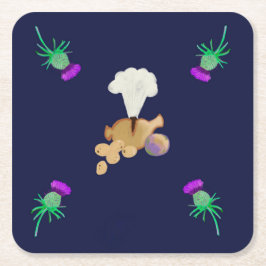 Burns supper rechteckiger pappuntersetzer