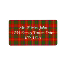 Burns Tartan Label