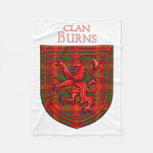 Burns Tartan Scottish Lion Rampant Fleecedecke
