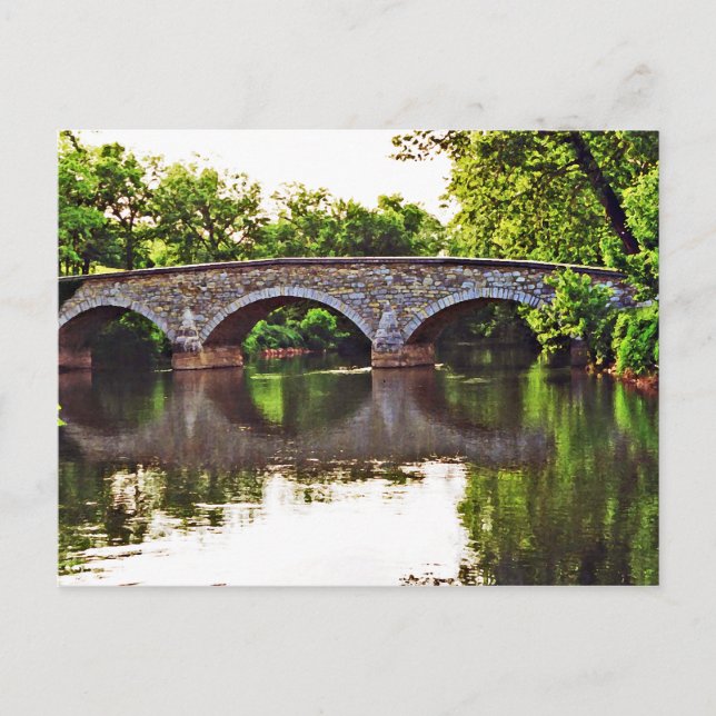 Burnside Bridge Antietam Postkarte (Vorderseite)