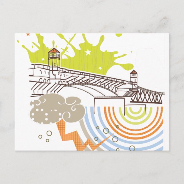 Burnside Bridge Portland Postcard Postkarte (Vorderseite)