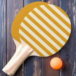 Burnt Buttercup Polo Streifen und Solid Tischtennis Schläger