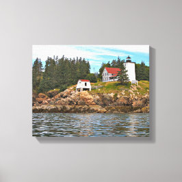 Burnt Coat Harbour Lighthouse Maine Wrapped Canvas Leinwanddruck