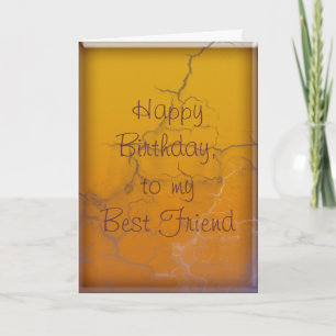 Burnt Gold Birthday Karte