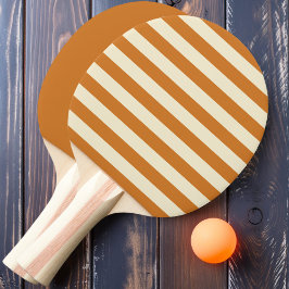 Burnt Honey Polo Streifen und Solid Tischtennis Schläger
