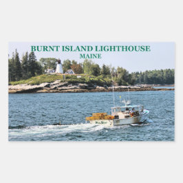Burnt Island Lighthouse, Maine Stickers