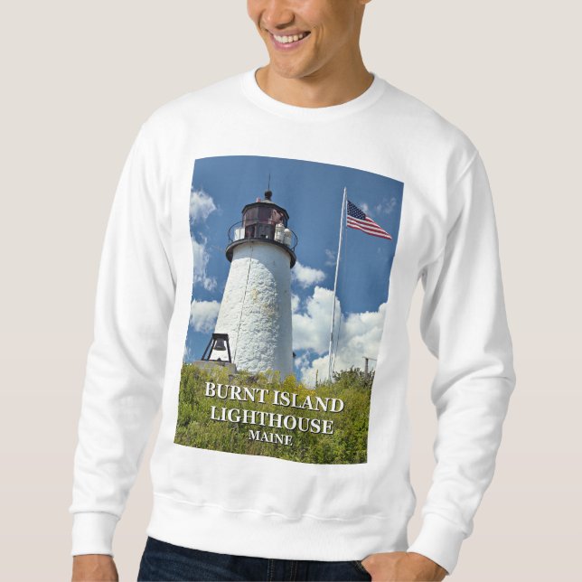 Burnt Island Lighthouse, Maine Sweatshirt (Vorderseite)