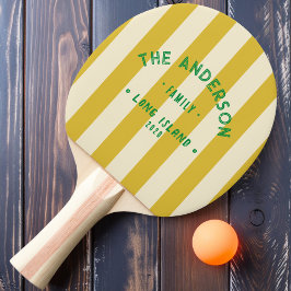 Burnt Lemon Striping & Familienname Tischtennis Schläger