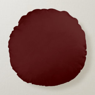 Burnt Maroon (feste Farbe) Rundes Kissen