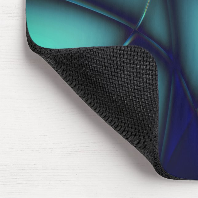 Burnt-Minze-Cyan unter hellen Linien sieht wie Kab Mousepad (Ecke)