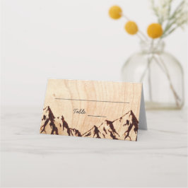Burnt Mountain in Holz Rustikale Hochzeiten Platzk Platzkarte
