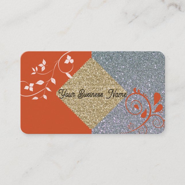 Burnt Orange Berufliche Visitenkarten Visitenkarte (Vorderseite)
