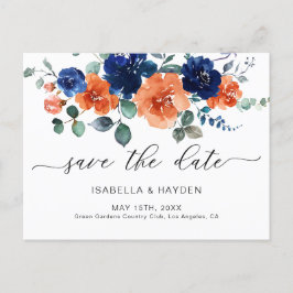Burnt Orange Boho Pampas Terracotta Save the Date Ankündigungspostkarte