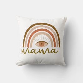 Burnt Orange Boho Rainbow eye  Kissen
