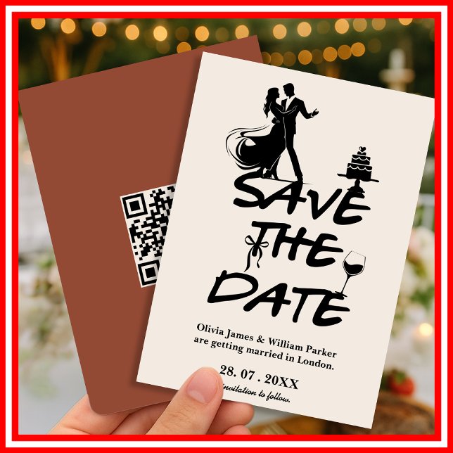 Burnt Orange Boho Terracotta Wedding retten das Da Save The Date (Von Creator hochgeladen)