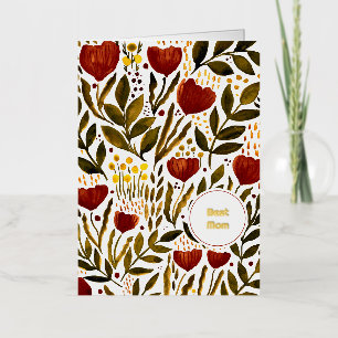 Burnt Orange Botanical Best Mom Day