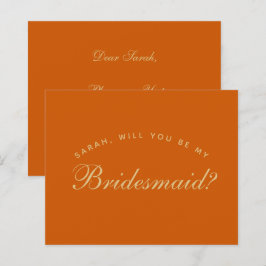 Burnt Orange Bridesmaid Vorschlag Haushalt einfach