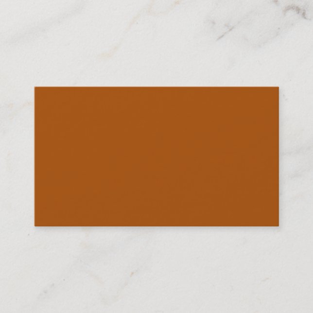 Burnt Orange Business Card Visitenkarte (Vorderseite)
