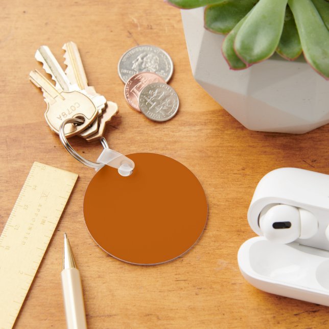 Burnt Orange Button Schlüsselanhänger (Schreibtisch)