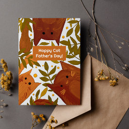Burnt orange Cats & Filialen Happy Cat Vaters Day Feiertagskarte