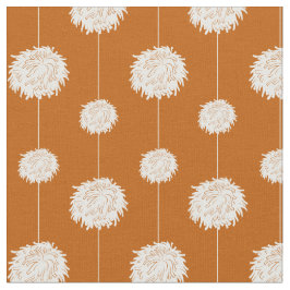 Burnt Orange Cheerleader Pom Pom Pattern Stoff