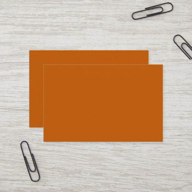 Burnt Orange European Business Card Visitenkarte (Vorderseite/Rückseite Beispiel)