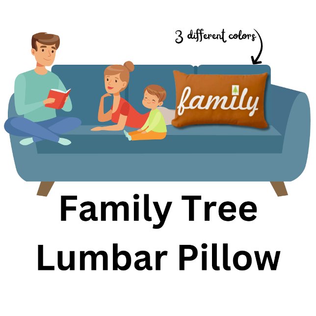 Burnt Orange Family Tree Lumbar Pillow Lendenkissen (Von Creator hochgeladen)